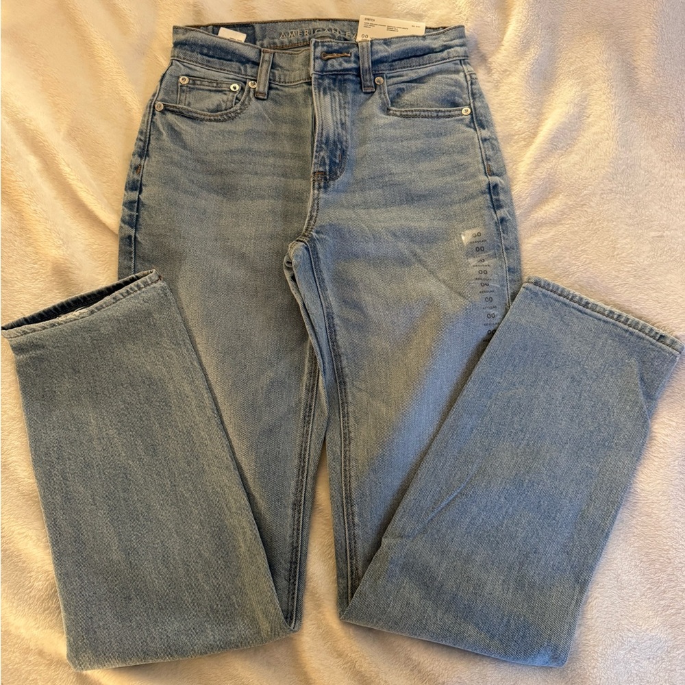 American Eagle Outfitters Light Blue Straight Leg Jeans